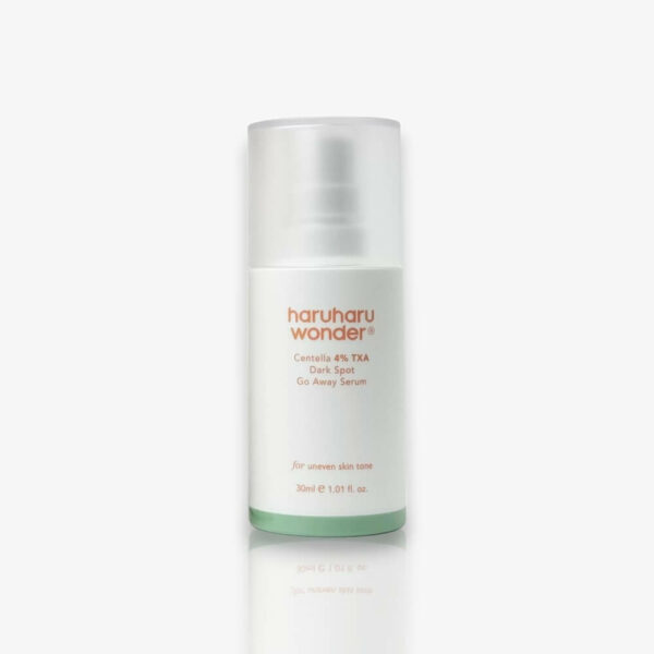 Haruharu Wonder Centella 4-TXA Dark Spot Go Away Serum 30ml, sérum éclaircissant à base de centella asiatica et 4-TXA, conçu pour réduire les taches sombres et uniformiser le teint.