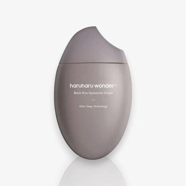 Haruharu Wonder Crème Hyaluronique Black Rice, crème hydratante à base de riz noir et d'acide hyaluronique, pour nourrir et revitaliser la peau en profondeur.