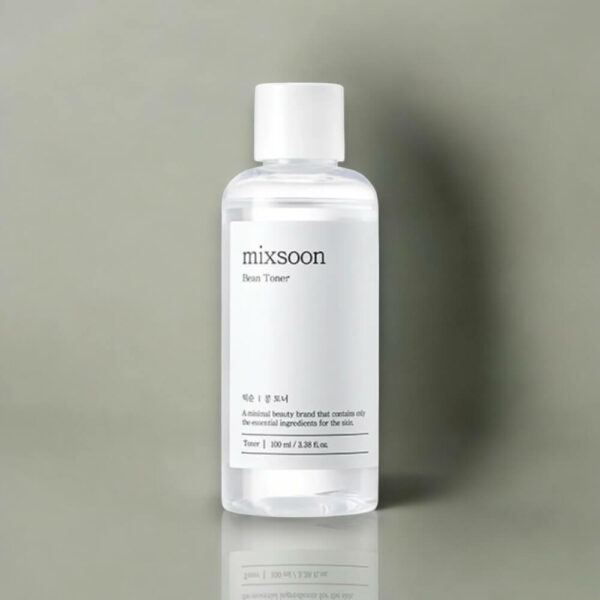 Mixsoon Bean Toner 100ml, toner hydratant à l'extrait de haricot, pour apaiser la peau, réduire les rougeurs et apporter douceur et éclat.