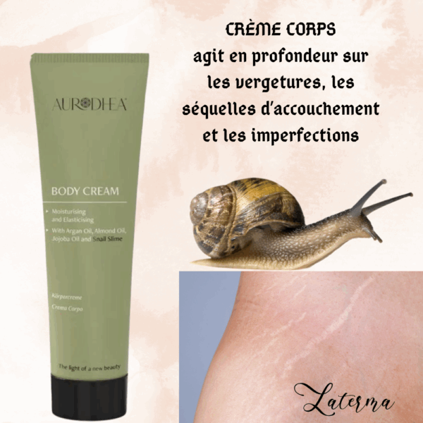 Crème Corps à La Bave D'escargot Et Huile D'argan  contre les vergetures 150ml