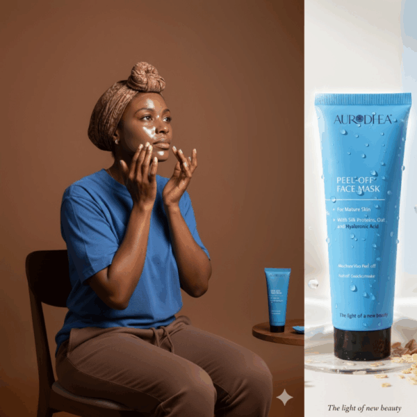 Masque visage Peel-off pour les peaux 75 ml | Avec acide hyaluronique, protéines de soie et avoine – Image 3